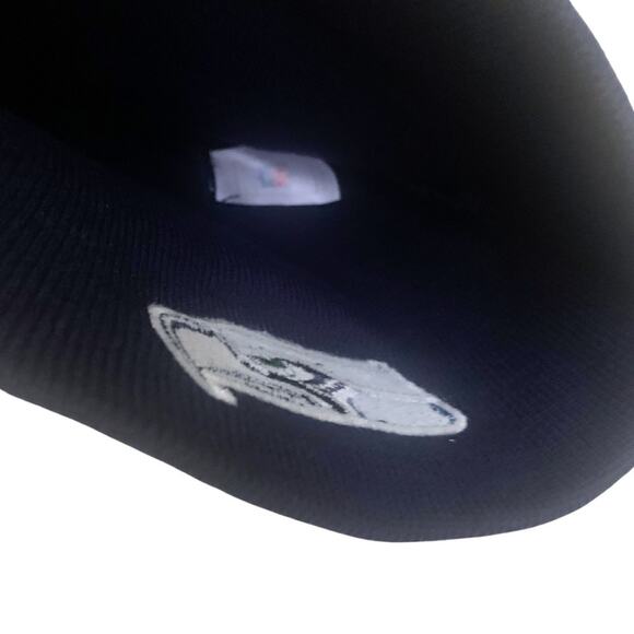 NFL Seattle Seahawks Navy Blue Beanie Hat Football Team Knit Cap Fan - Picture 3 of 6